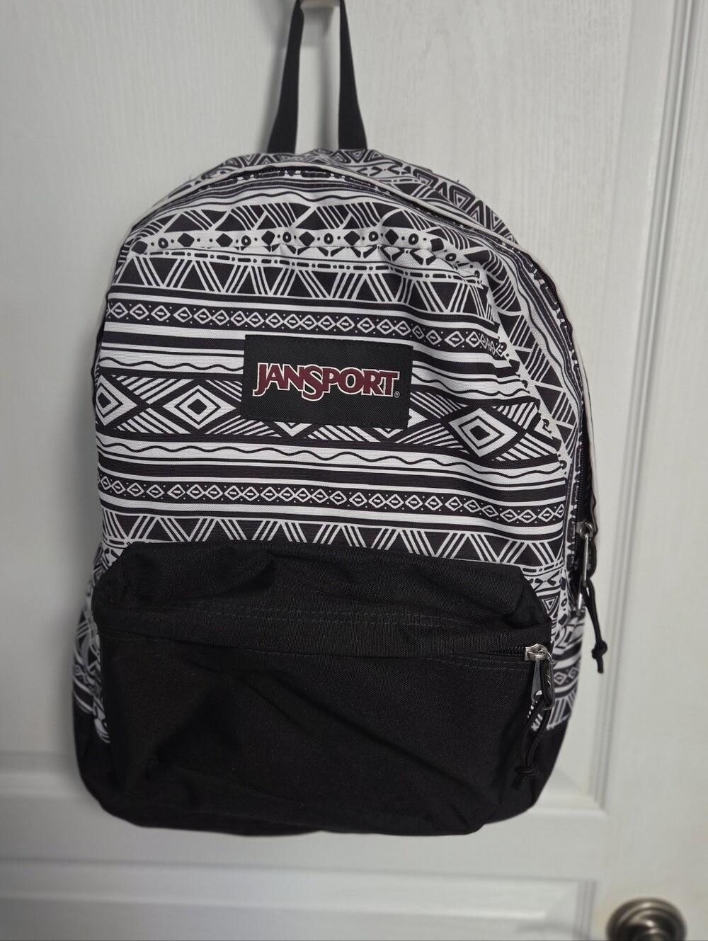 Jansport Superbreak Backpack Jazzy Geo Black White Aztec Black Label T60 G